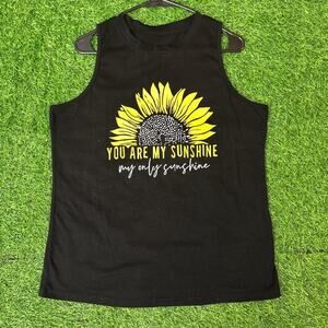 Women’s Black ‘You Are My Sunshine’ Graphic Tank